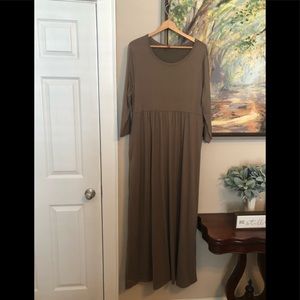 Honey Me Empire Waist Mocha Maxi 3/4 Sleeve